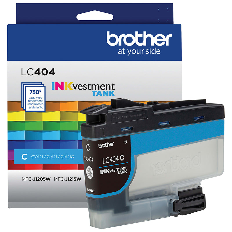 Genuine Brother LC404C Cyan Ink Cartridge (750 pages)