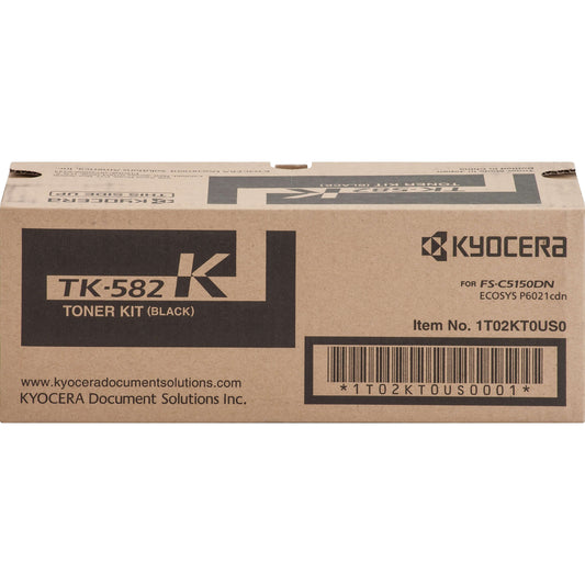 Genuine Kyocera TK-582K High Yield Black Toner Cartridge (3,500 pages)