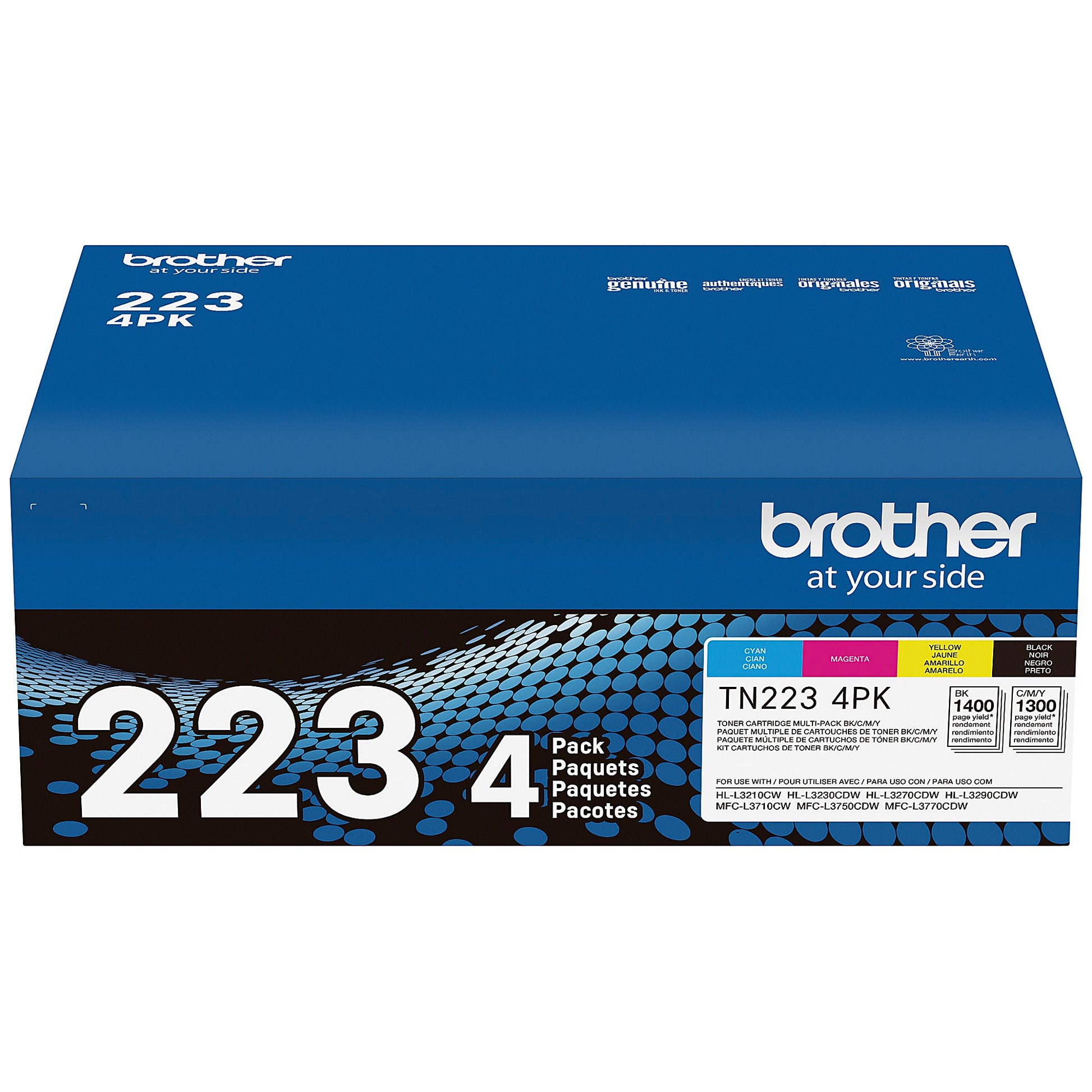 Genuine Brother TN2234PK Black, Cyan, Magenta, Yellow Toner Cartridge ...