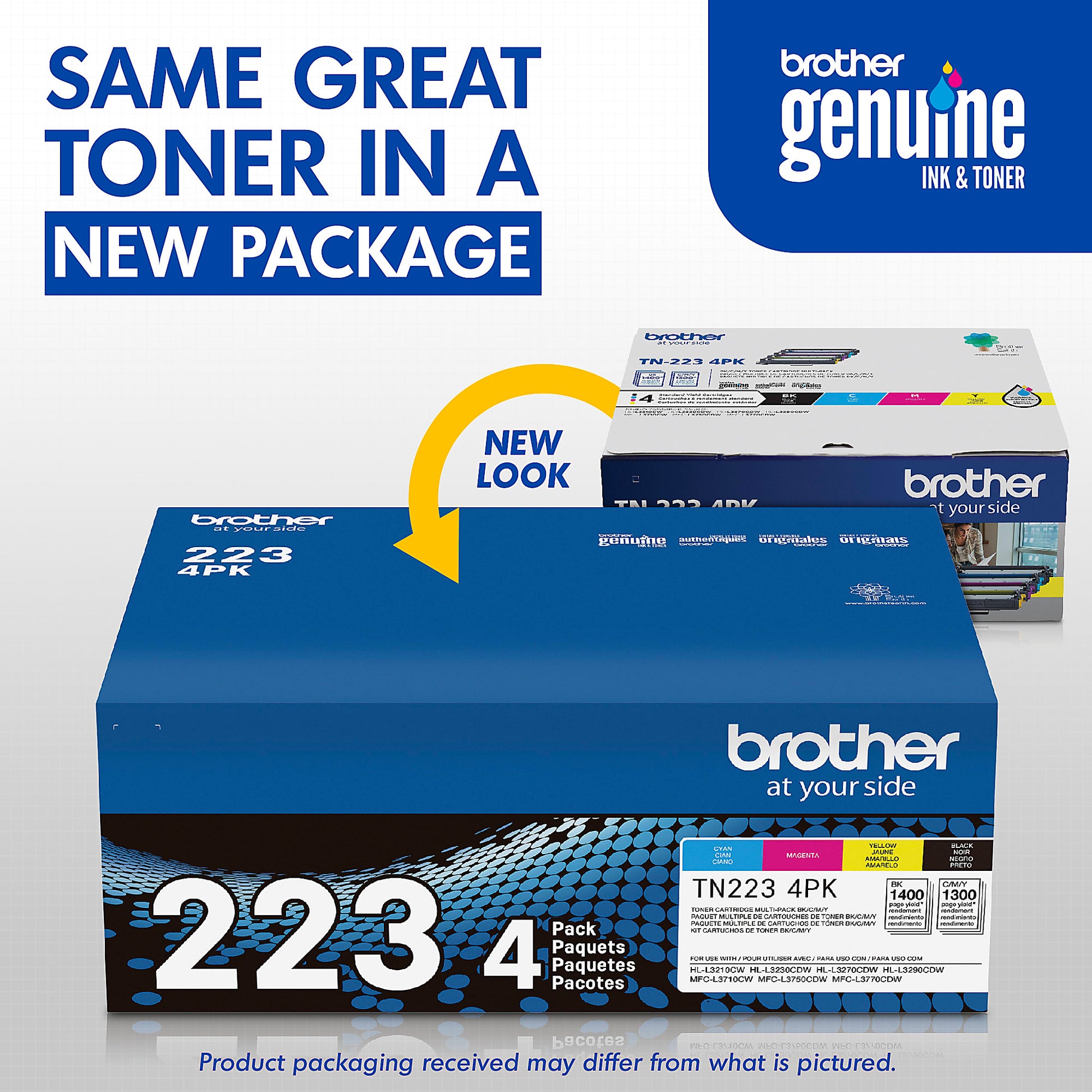 Genuine Brother TN2234PK Black, Cyan, Magenta, Yellow Toner Cartridge ...