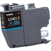 Genuine Brother LC401XLC High Yield Cyan Ink Cartridge (500 pages)