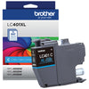 Genuine Brother LC401XLC High Yield Cyan Ink Cartridge (500 pages)