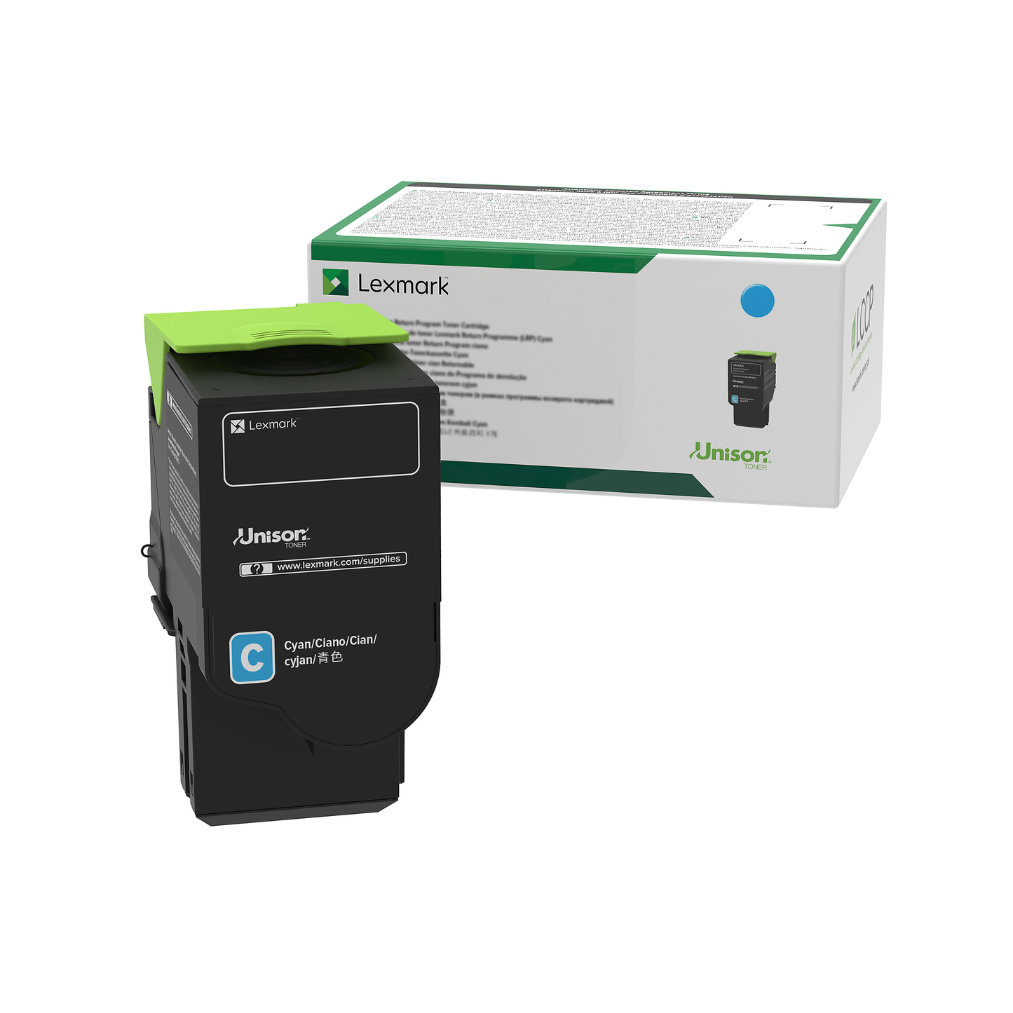 Genuine Lexmark 78C10C0 Cyan Toner Cartridge (1,400 pages) Return Program