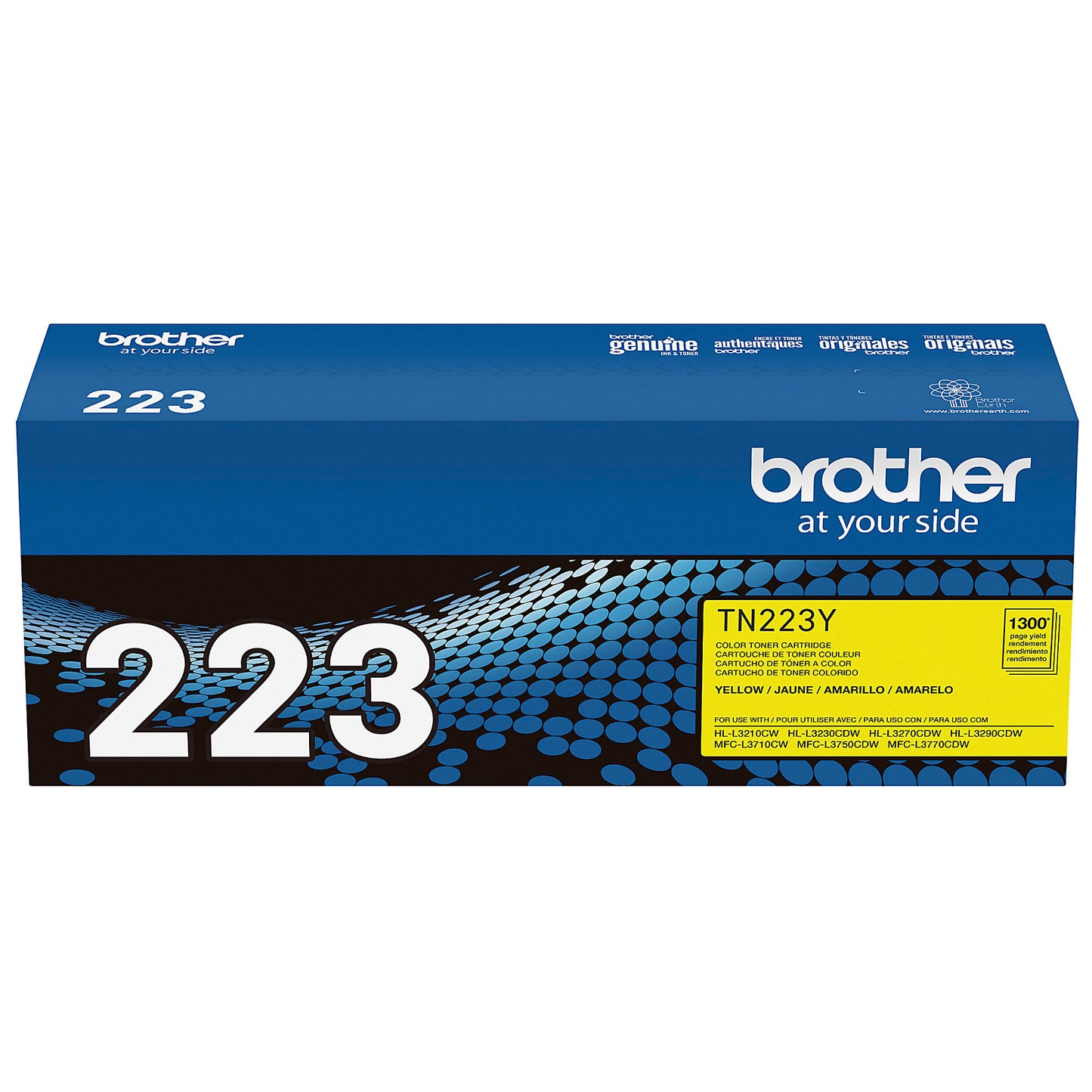 Genuine Brother TN223Y Yellow Toner Cartridge (1,300 pages)