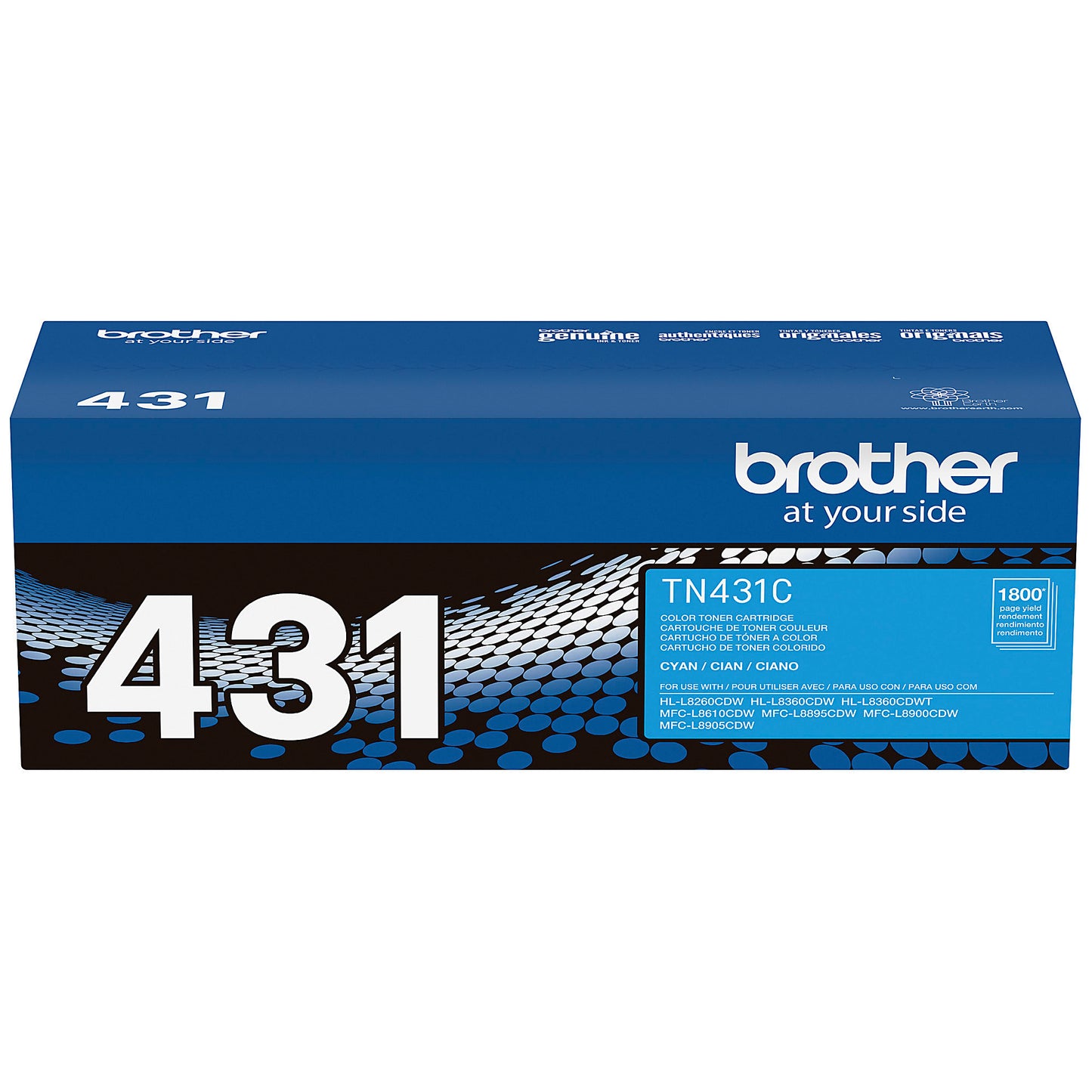 Genuine Brother TN431C Cyan Toner Cartridge (1,800 pages)