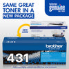 Genuine Brother TN431C Cyan Toner Cartridge (1,800 pages)