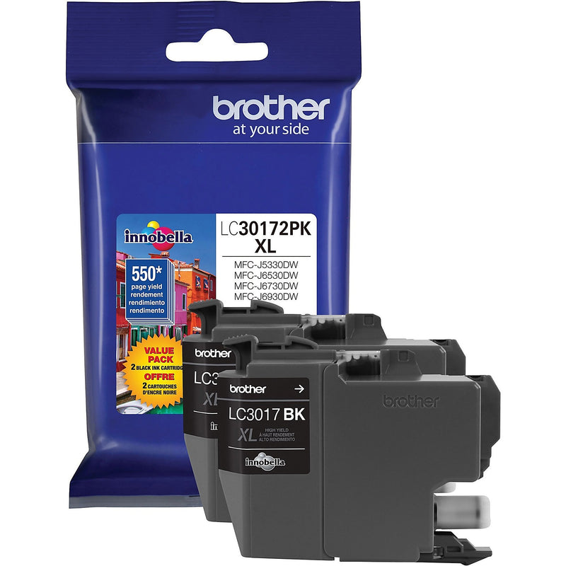 Genuine Brother LC30172PK Black Ink Cartridge (550 pages)