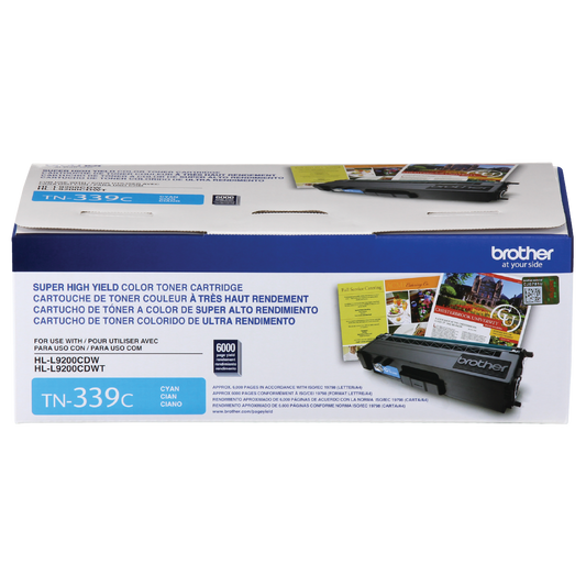 Genuine Brother TN339C Cyan Toner Cartridge (6,000 pages)